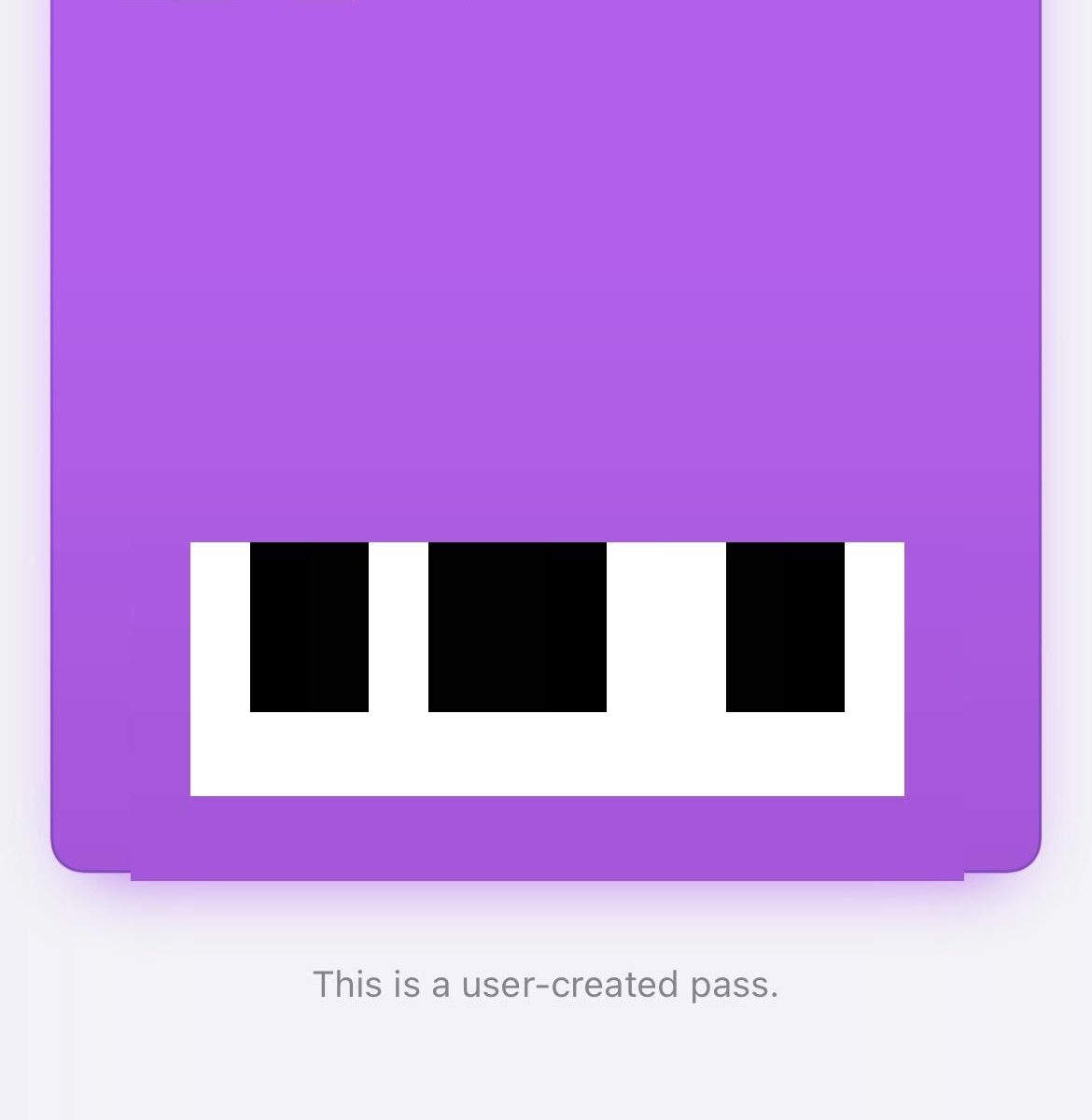 A redacted Nectar card in my iOS wallet.